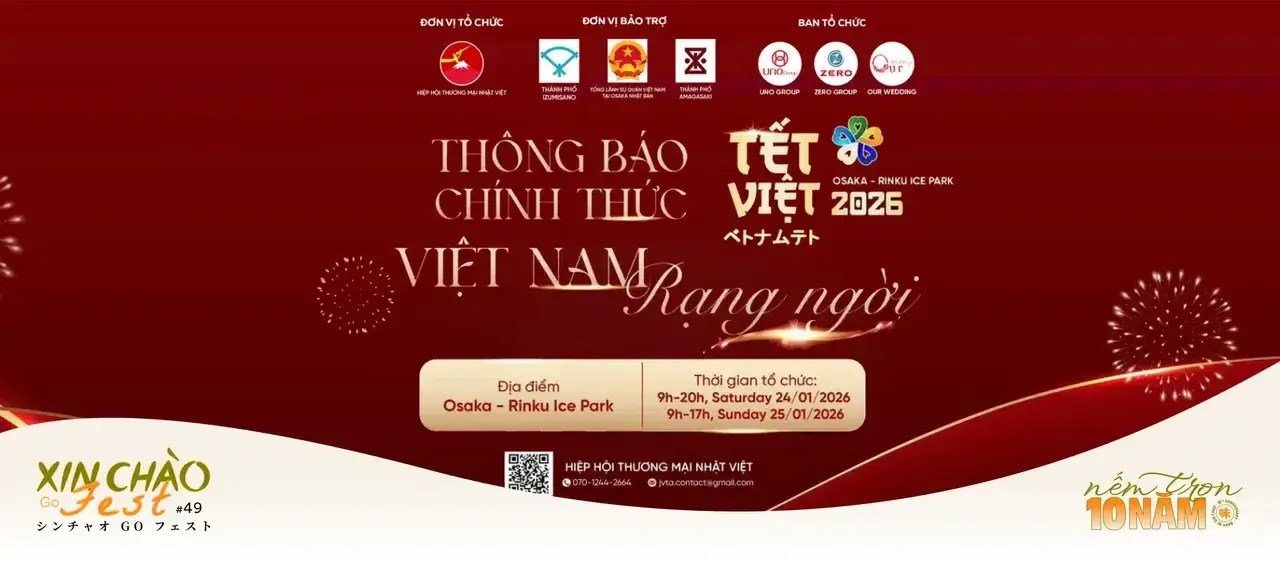 Xin Chào Go Fest #49: Bánh Mì Xin Chào tham gia Tết Việt 2026 tại Osaka