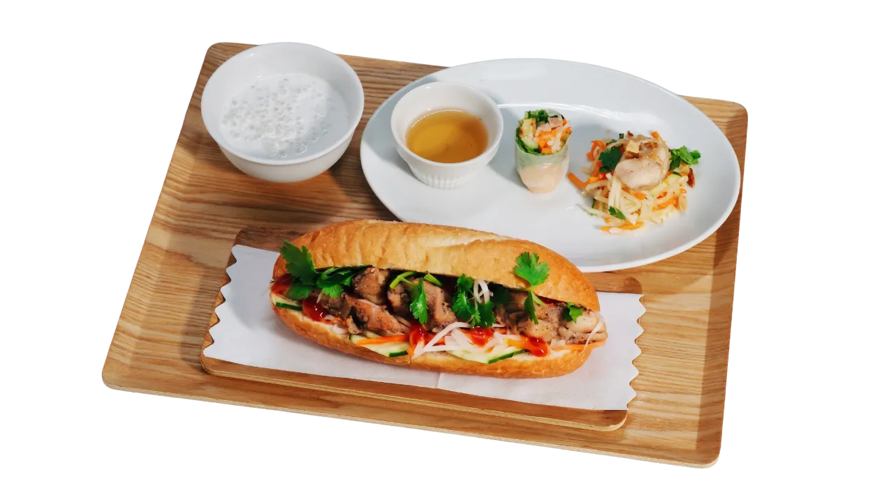 Set bánh mì thịt gà nướng