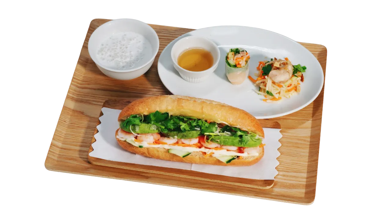 Set bánh mì tôm bơ